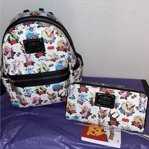 Loungefly Pokemon Eevee Evolutions Floral Traditional Tattoo Print Wallet
